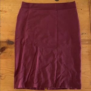 Maroon pencil skirt